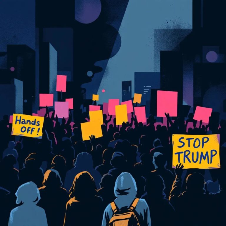 „Hands-Off“ Proteste gegen Trump Regierung
