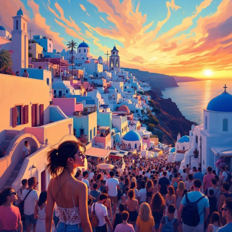 Santorini: Über-Tourismus bedroht die griechische Insel.